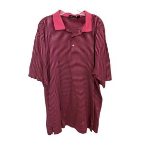 Nick Price Shirt Mens XXL Pink Black  Golf Polo Performance Cool Lux
